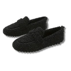 Slippers Plush Lined Non-Slip Rubber Sole Machine Washable