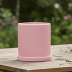 Ceramic Flower Pot Matte Glazed With Drainage Hole & Saucer