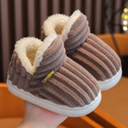 Slippers Warm Plush Lining Non-Slip Rubber Sole