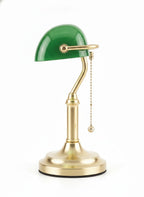 Green Brass Bankers Desk Lamp