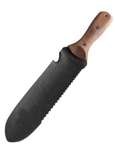 Garden Knife Full-Tang Stainless Steel Walnut Handle With Depth Markings