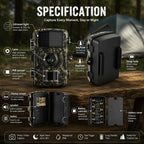 Wildlife Camera Motion-Activated Day & Night Weather-Resistant