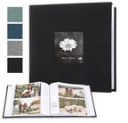 Photo Album Linen Cover Acid-Free Writable Pages
