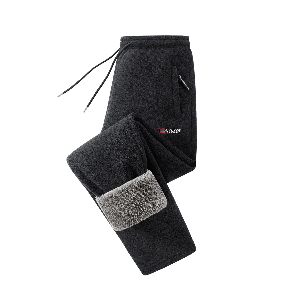 Fleece Joggers Teddy Lined Zipper Pockets