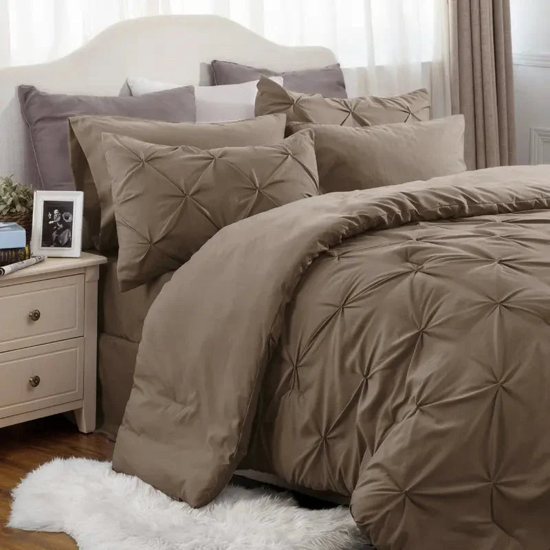 Comforter Set Lightweight Microfiber All-Season Comfort