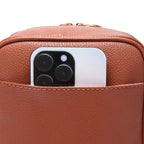 Crossbody Bag Anti-Theft Zippers Compact Square Design Adjustable Strap