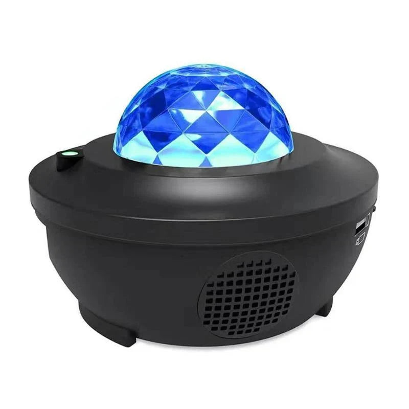 Galaxy Projector Starry Sky & Ocean Wave Effects Bluetooth Speaker With Remote Control
