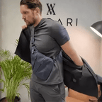 Crossbody Bag RFID-Blocking Cut-Resistant Strap Water-Repellent Fabric