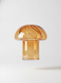 Brown Glass Mushroom Bedside Lamp