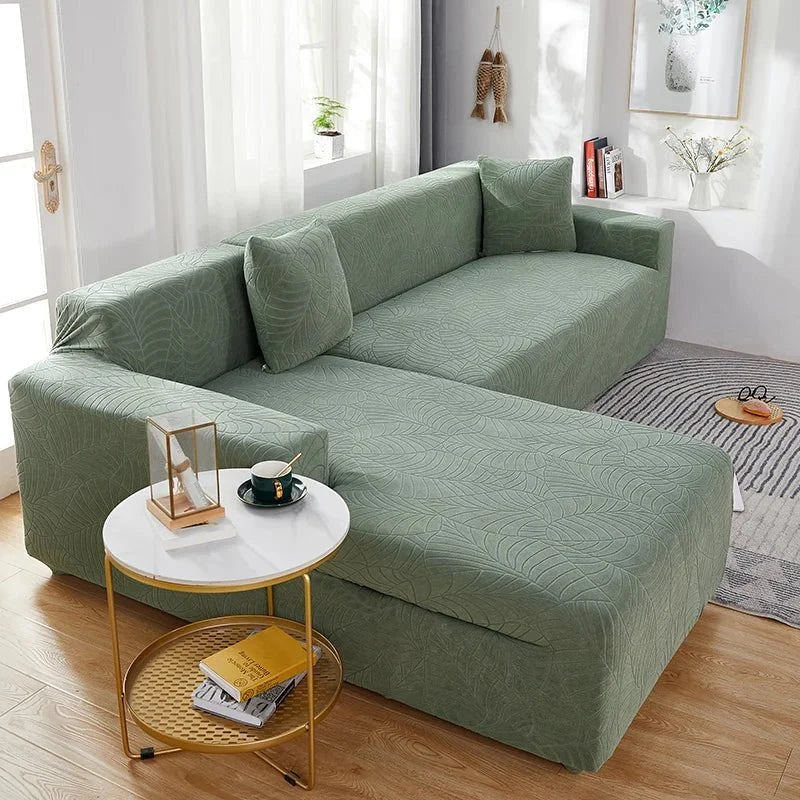 L-Shaped Sofa Cover Polyester Machine-Washable Stain Protection