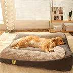 Dog Bed Orthopedic Memory Foam Raised Headrest Washable Cover