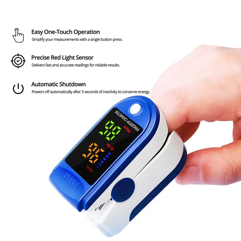 Pulse Oximeter Fingertip Portable HD LED Display