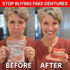 Removable Denture Set Upper & Lower Arches Flexible Cushion Grip