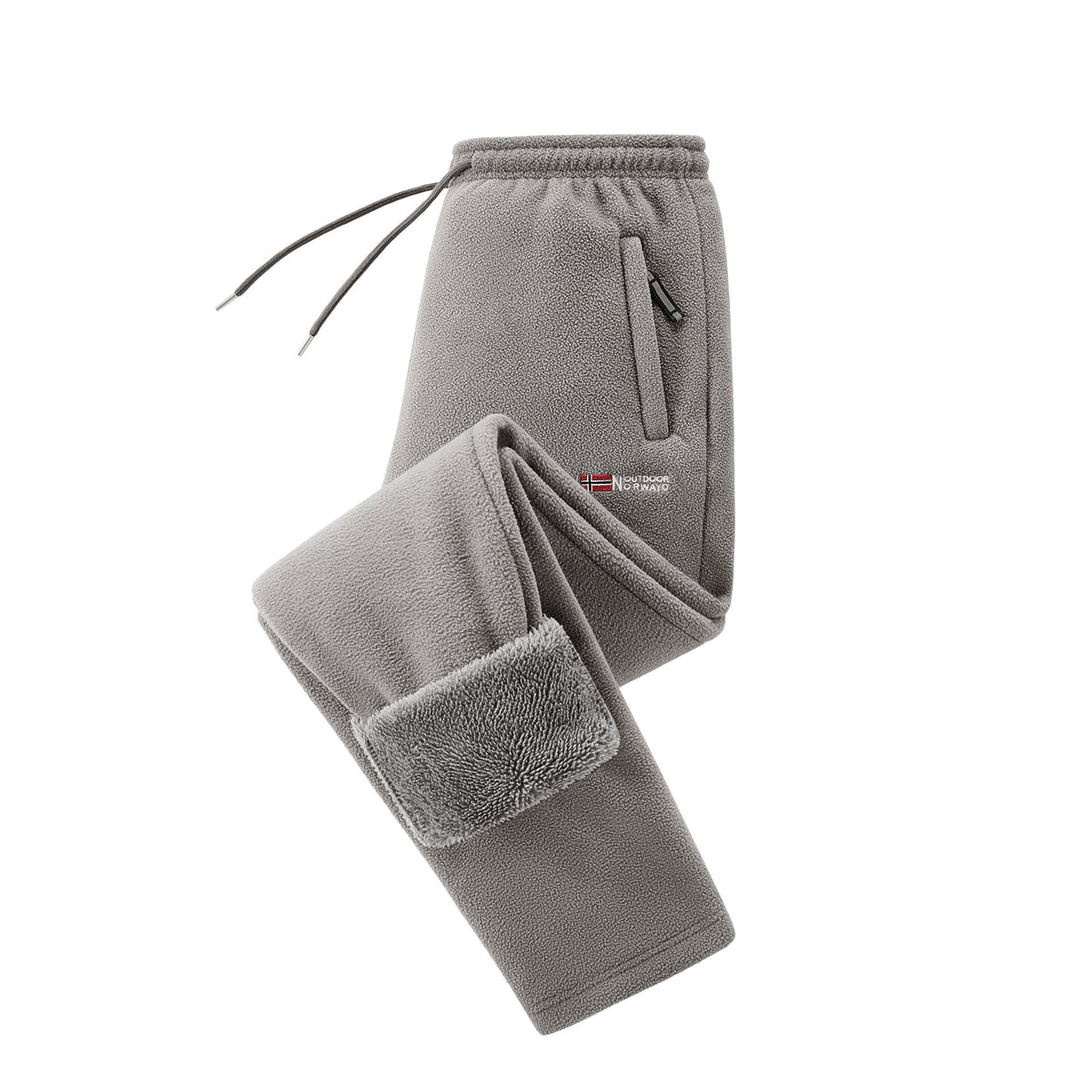 Fleece Joggers Teddy Lined Zipper Pockets