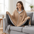 Wearable Heated Blanket USB-Powered Three Heat Settings Fleece-Lined