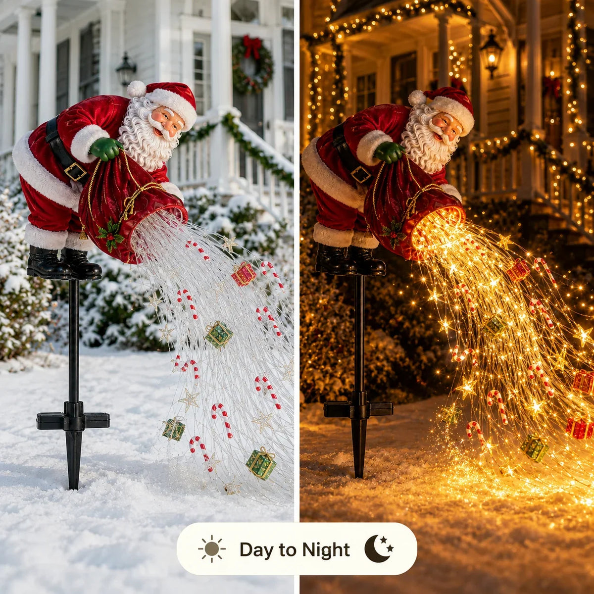 Christmas Light Stake Swirling LED Outdoor Decor