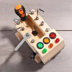Busy Board Wooden LED Lights Fine Motor Skills