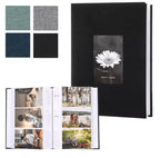 Photo Album Linen Cover Acid-Free Writable Pages