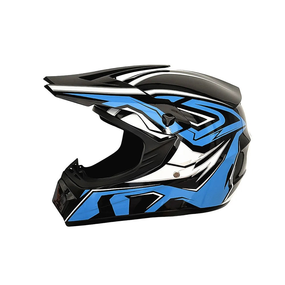Dirt Bike Helmet Full Face Adjustable Visor Reinforced Chin Guard