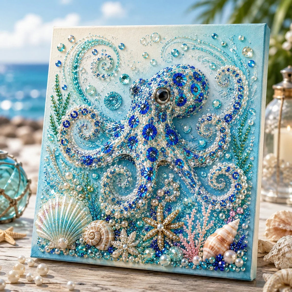 Pearl Mosaic Craft Kit 3D Ocean Animal Designs