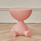 Coffee Table Round Plastic Space-Saving Lightweight