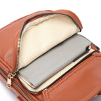 Crossbody Bag Anti-Theft Zippers Compact Square Design Adjustable Strap