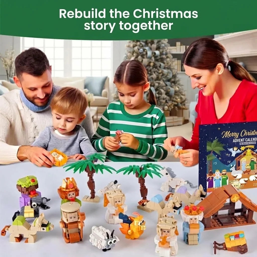 Advent Calendar Nativity Building Brick Set 24 Kits