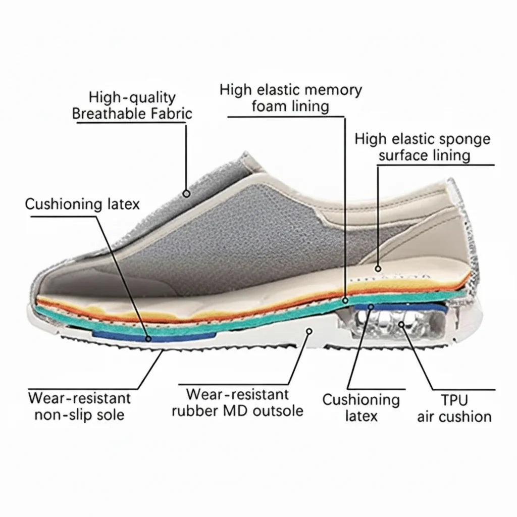 Diabetic Shoes Extra-Wide Fit Memory Foam Seamless Lining