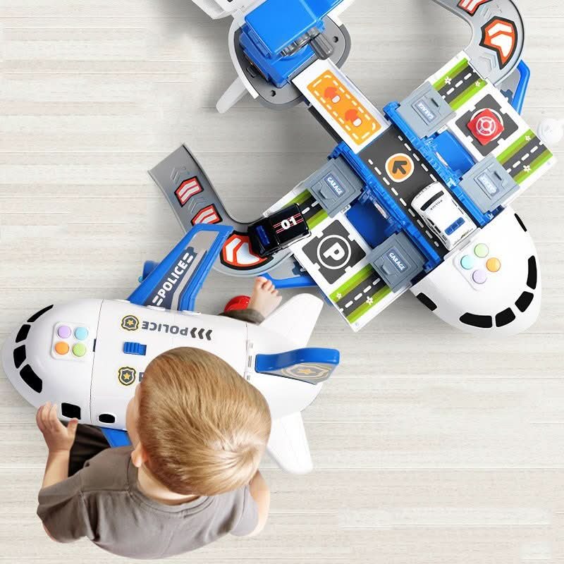 Aircraft & Vehicle Playset with 3 Vehicles and Accessories