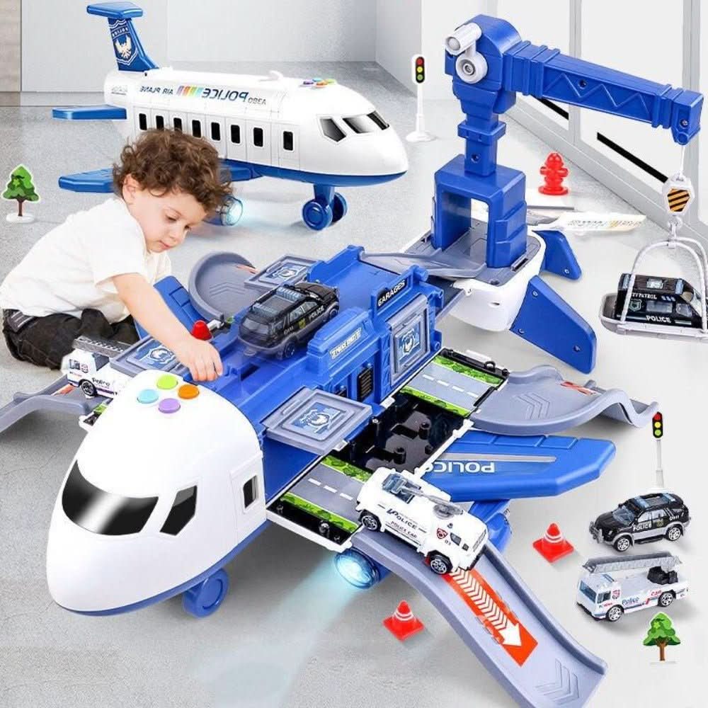 Aircraft & Vehicle Playset with 3 Vehicles and Accessories