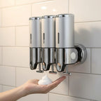 Soap Dispenser Wall-Mounted Stainless Steel 16.9 Oz Capacity