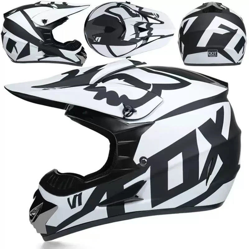 Dirt Bike Helmet Full Face Adjustable Visor Reinforced Chin Guard
