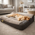 Dog Bed Orthopedic Memory Foam Raised Headrest Washable Cover