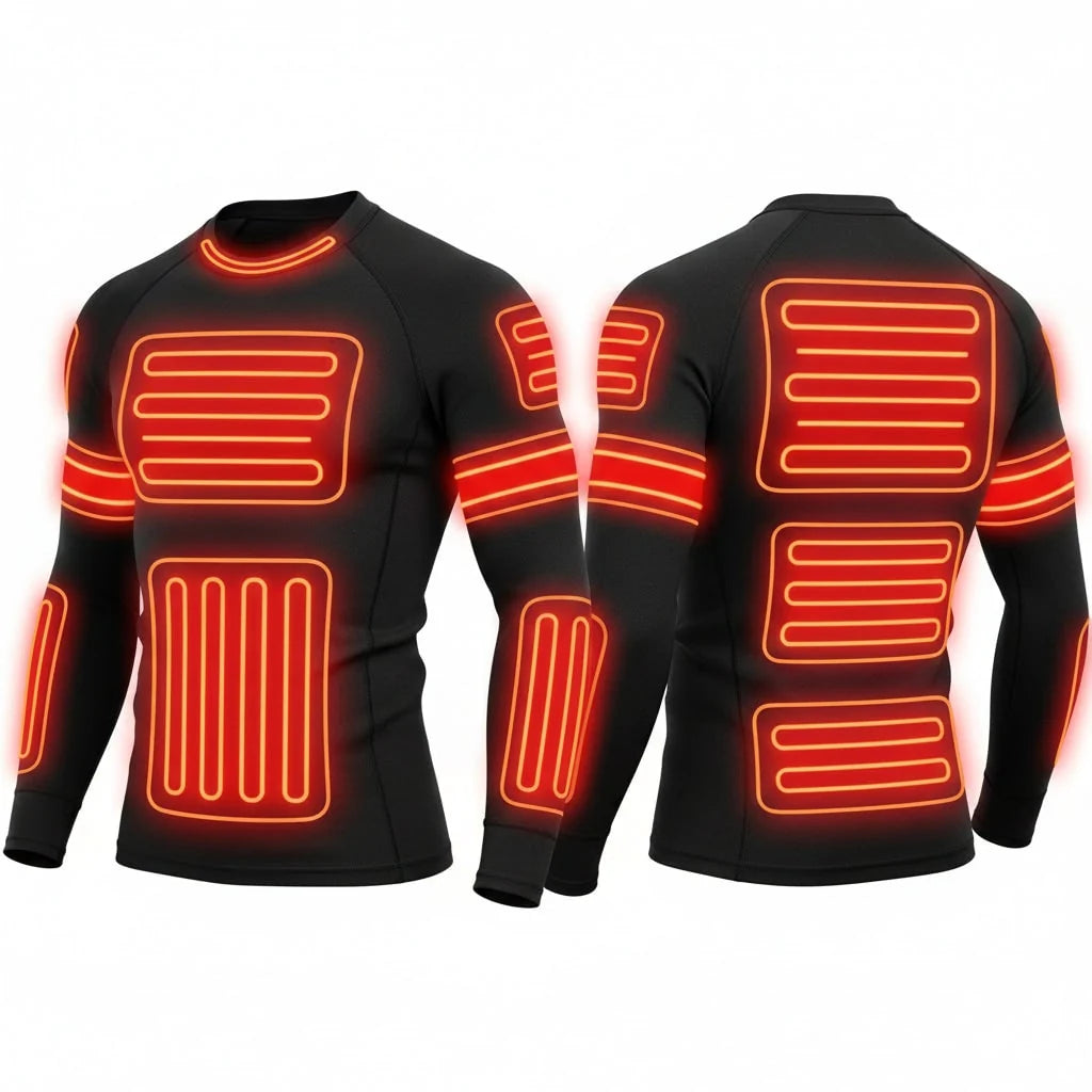 Heated Thermal Underwear Set USB Rechargeable Three Heat Settings