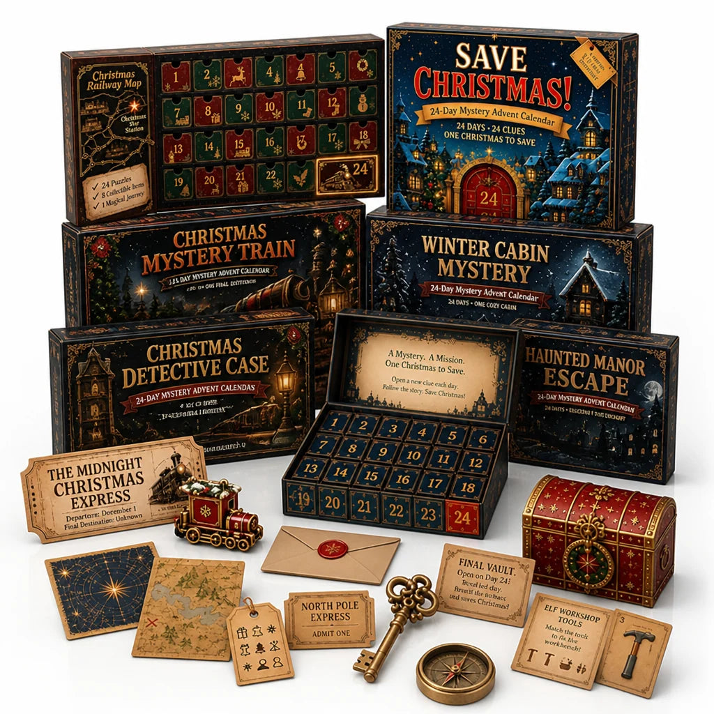 Puzzle Advent Calendar 24-Day Escape Room Puzzles