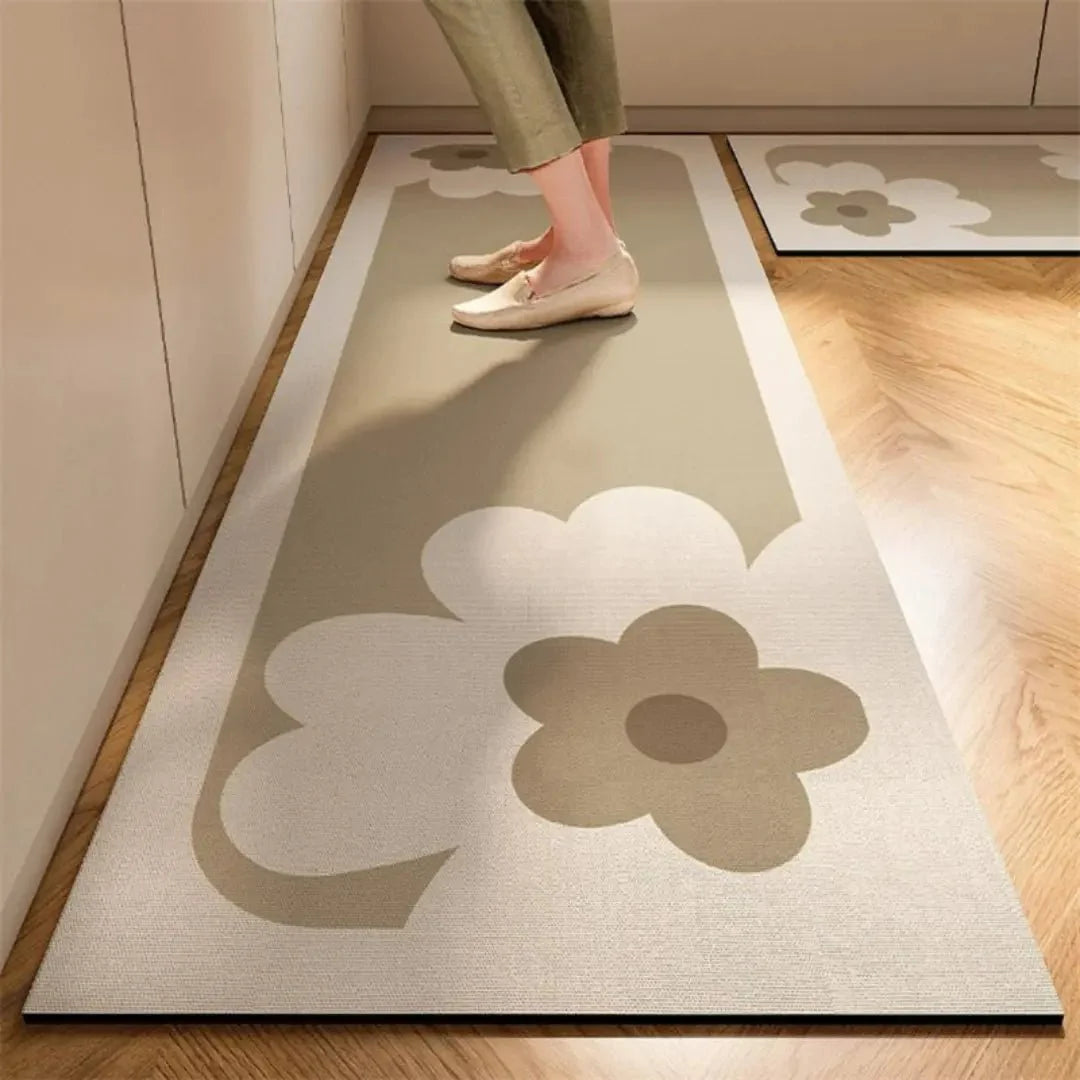 Kitchen Mat Cushioned Absorbent Non-Slip Quick-Drying Surface