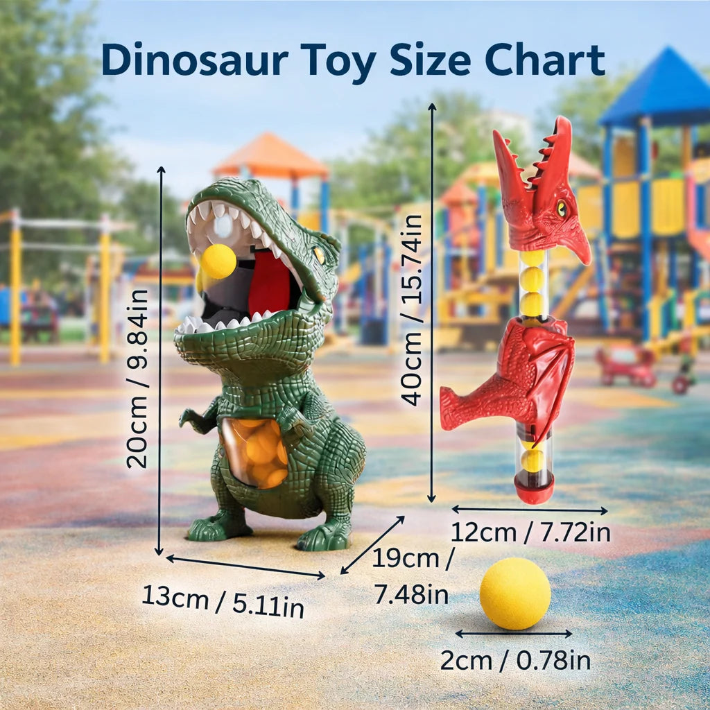 Dinosaur Blaster Toy Manual Foam Ball Target Game