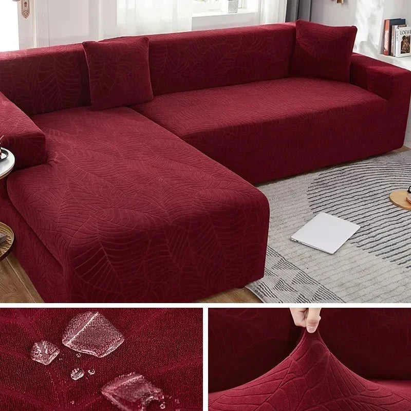 L-Shaped Sofa Cover Polyester Machine-Washable Stain Protection