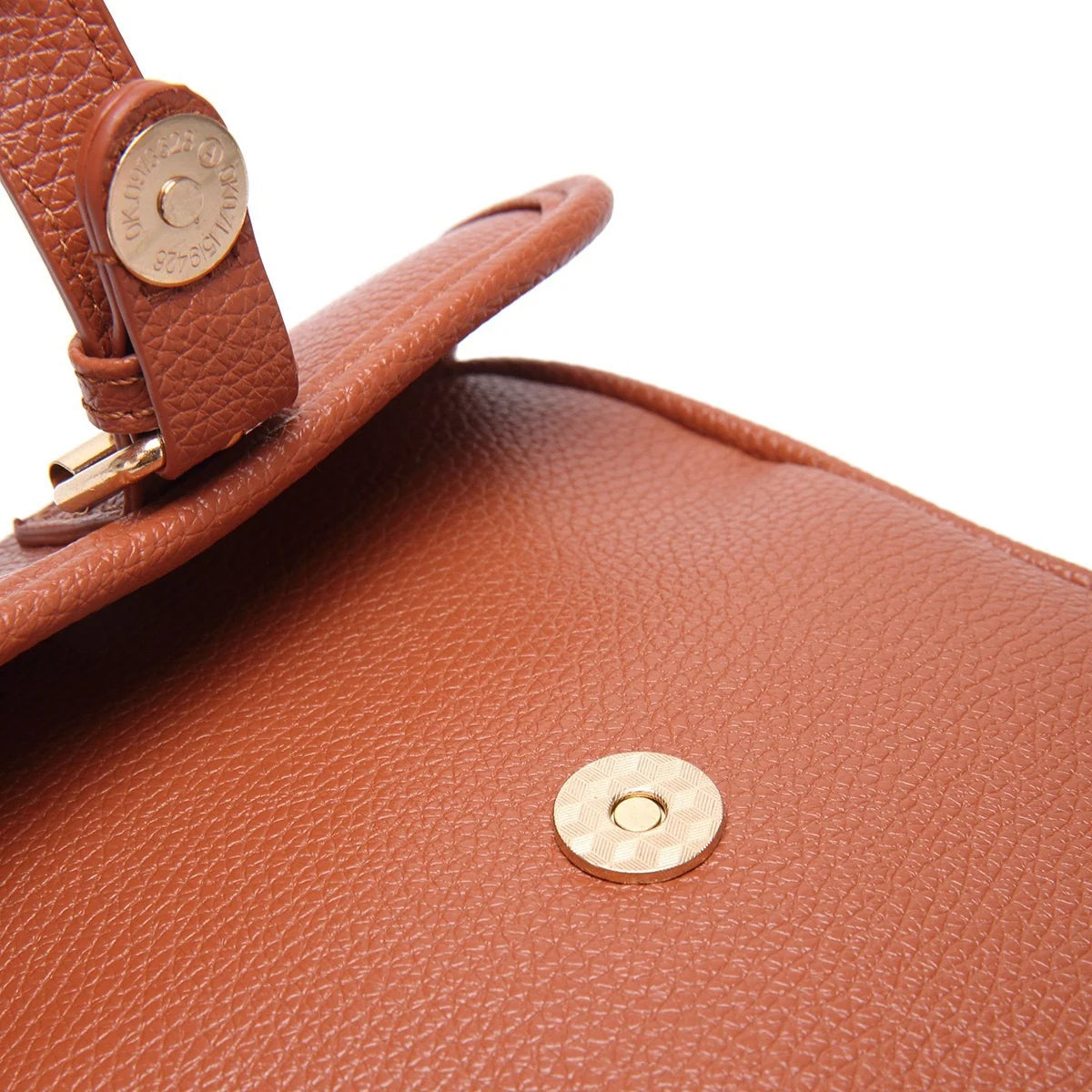 Crossbody Bag Anti-Theft Zippers Compact Square Design Adjustable Strap