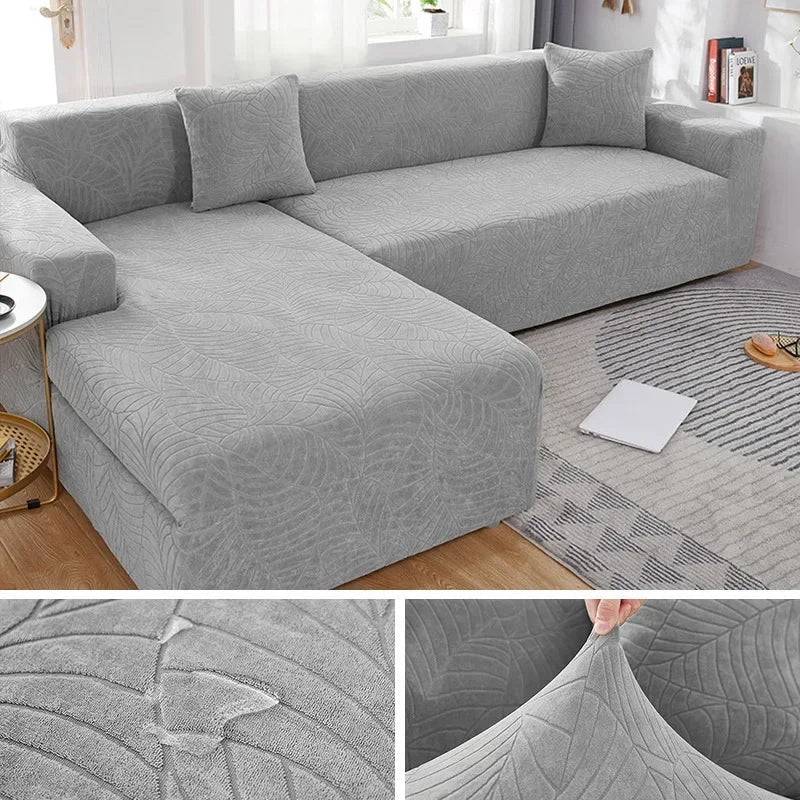 L-Shaped Sofa Cover Polyester Machine-Washable Stain Protection