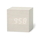 Digital Alarm Clock Compact Cube With Night Mode, Temperature Display & Adjustable Brightness
