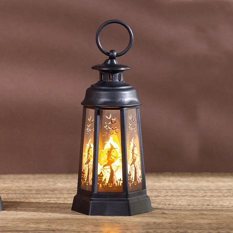 Halloween Lantern Weather-Resistant Indoor Outdoor Decor With Handle