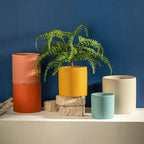 Ceramic Flower Pot Matte Glazed With Drainage Hole & Saucer