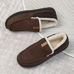 Men’s Slippers Synthetic Wool Loafer Style Machine Washable