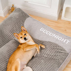 Dog Bed Orthopedic Memory Foam Raised Headrest Washable Cover