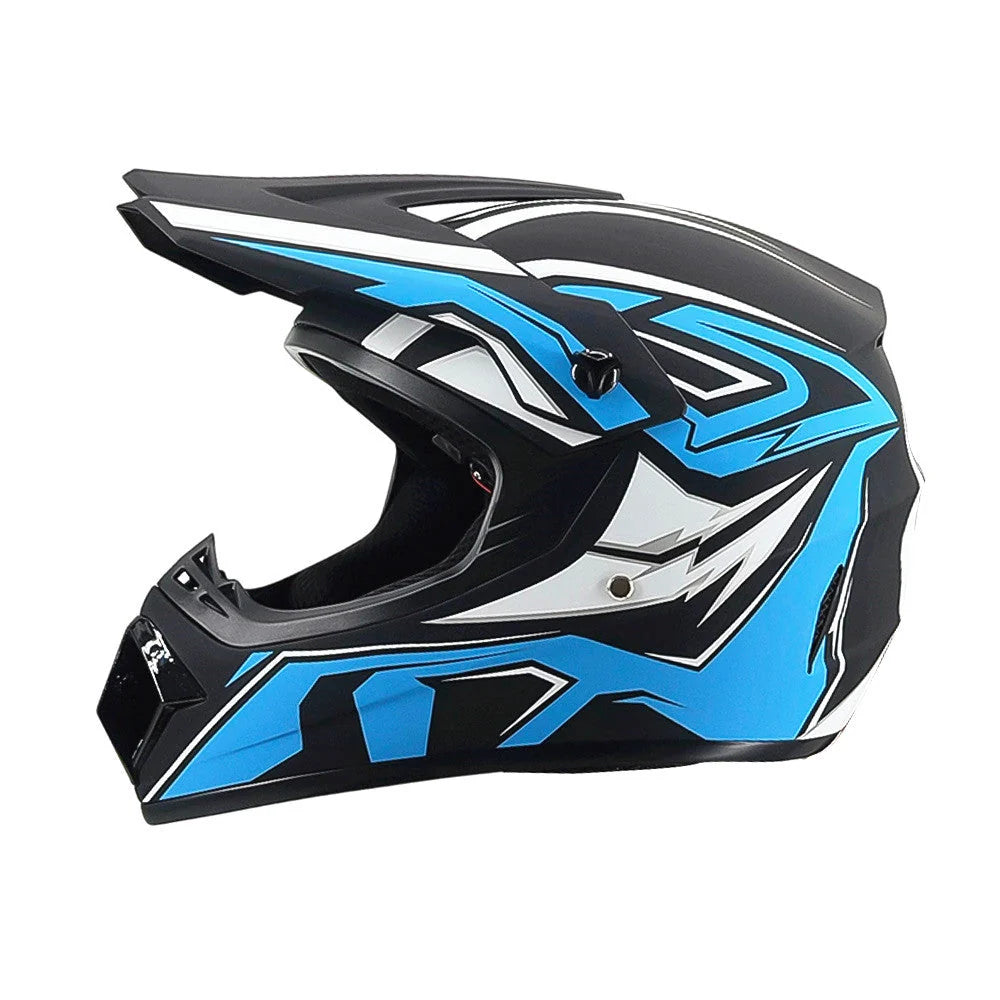 Dirt Bike Helmet Full Face Adjustable Visor Reinforced Chin Guard