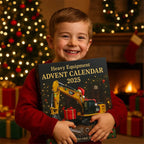 Construction Vehicle Advent Calendar Die-Cast Metal 24-Piece Set With Moving Parts