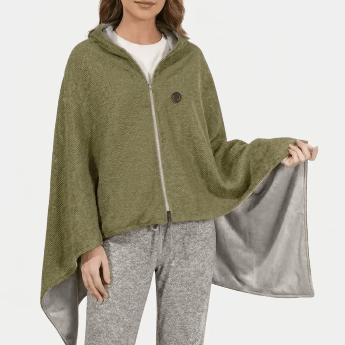 Wearable Heated Blanket USB-Powered Three Heat Settings Fleece-Lined