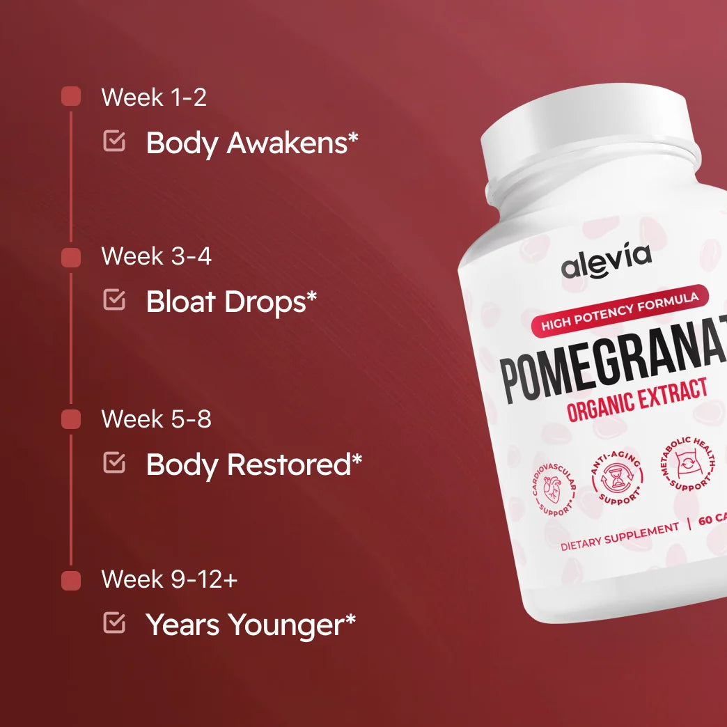 Pomegranate Extract Supplement Organic 700 Mg Caffeine-Free