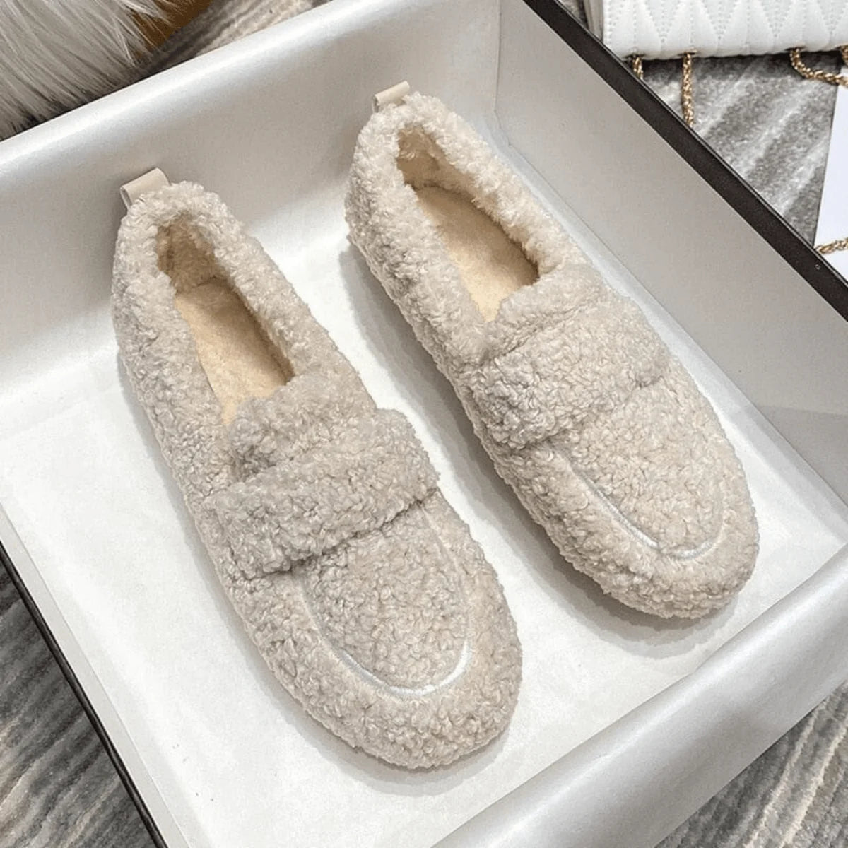 Slippers Plush Lined Non-Slip Rubber Sole Machine Washable